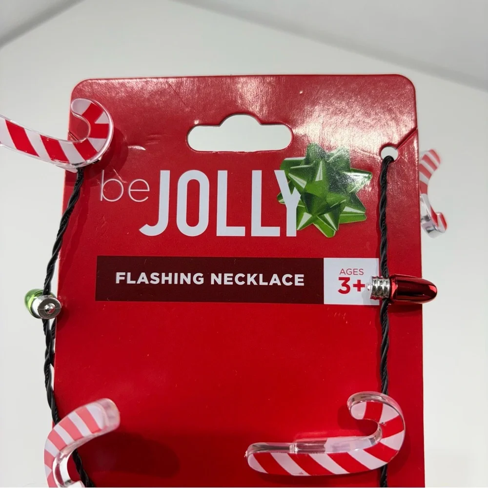 Be Jolly Festive Flashing Candy Cane Necklace age 3+